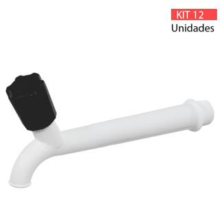 Kit 12 Torneira Para Tanque Plástica 3/4 E 1/2 Pol. Branca Pia Lavanderia Área Casa Prático em Oferta na Shopee