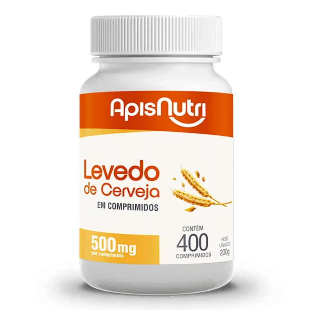 Levedo De Cerveja 500mg 400 Comprimidos ApisNutri em Oferta na Shopee