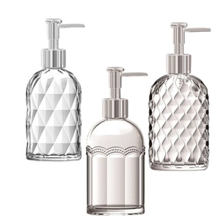 Porta sabonete líquido de vidro 430ml banheiro Lavabo