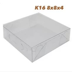10~50 Caixas 8x8x4 Transparente Em Acetato K16 ASSK (CHOCO)
