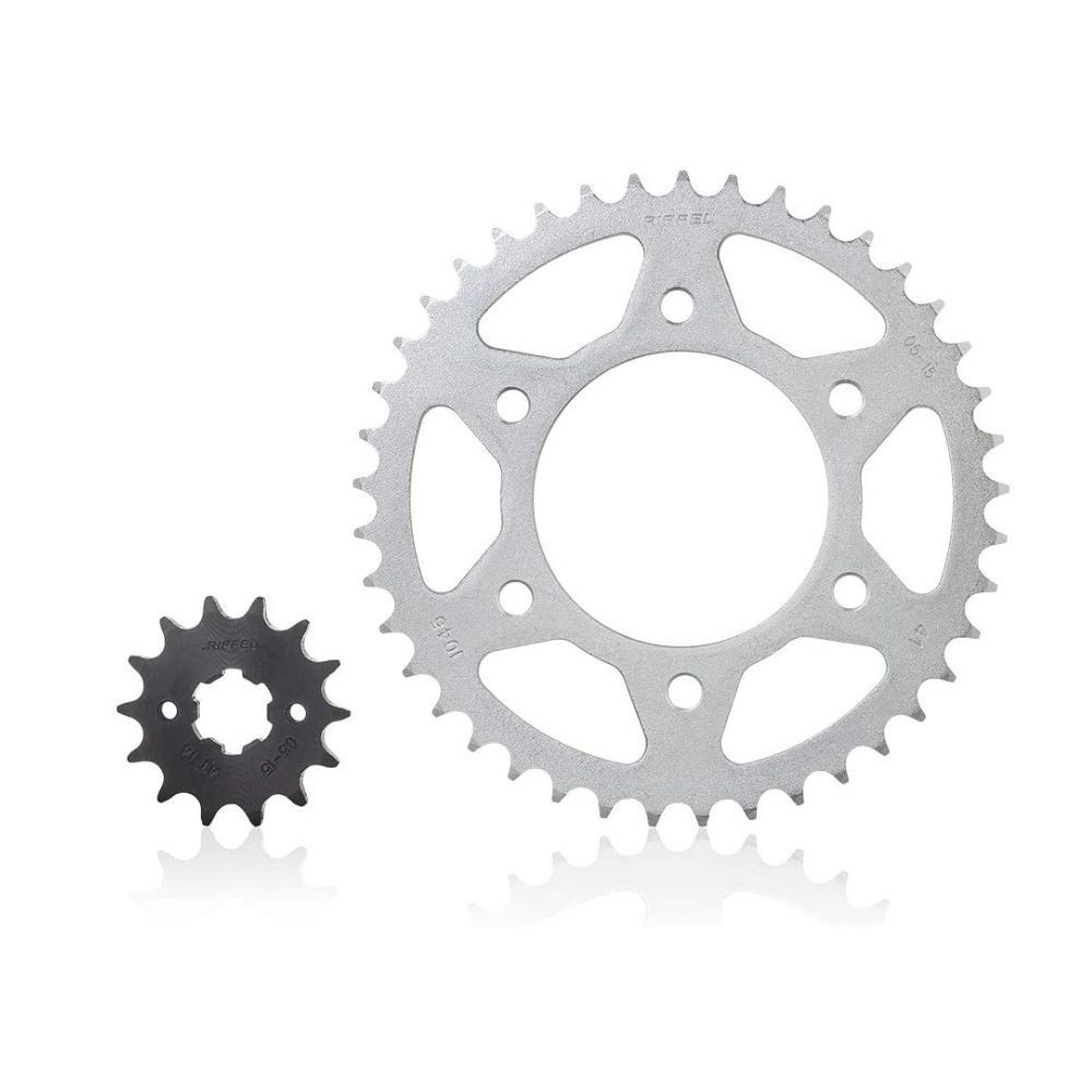Kit Relação Transmissão Tração riffel Titan Cg Fan150 2004 2005 2006 2006 2008 2009 2010 2011 2012 2013 2014 2015 — imagem 2 de 2