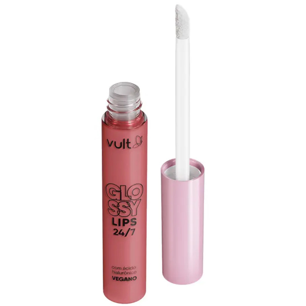 Gloss Labial Rosado Glossy Lips 24/7 Vult 5,2ml