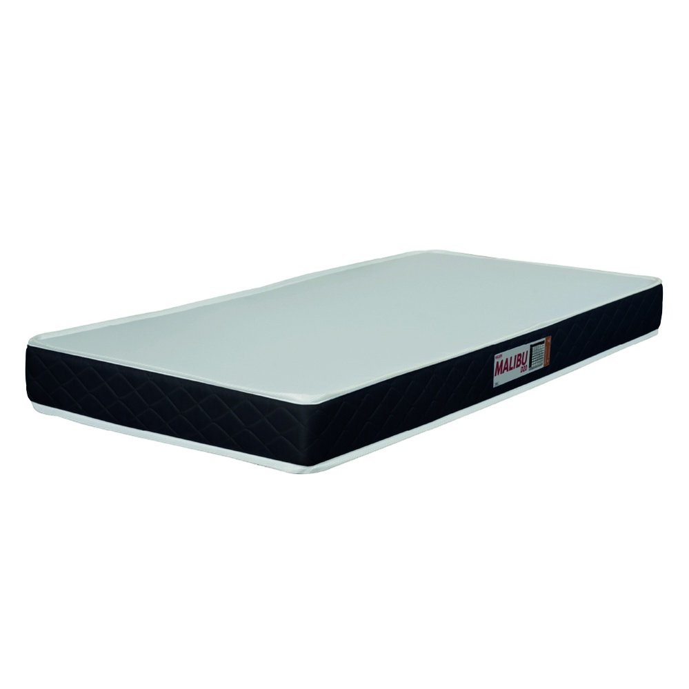 Colchão Solteiro Espuma D20 Malibu 88x188x12cm Preto / Branco Hellen em Oferta na Shopee