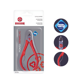 Alicate Cutícula Ponto Vermelho 171-PV Mundial Vermelho