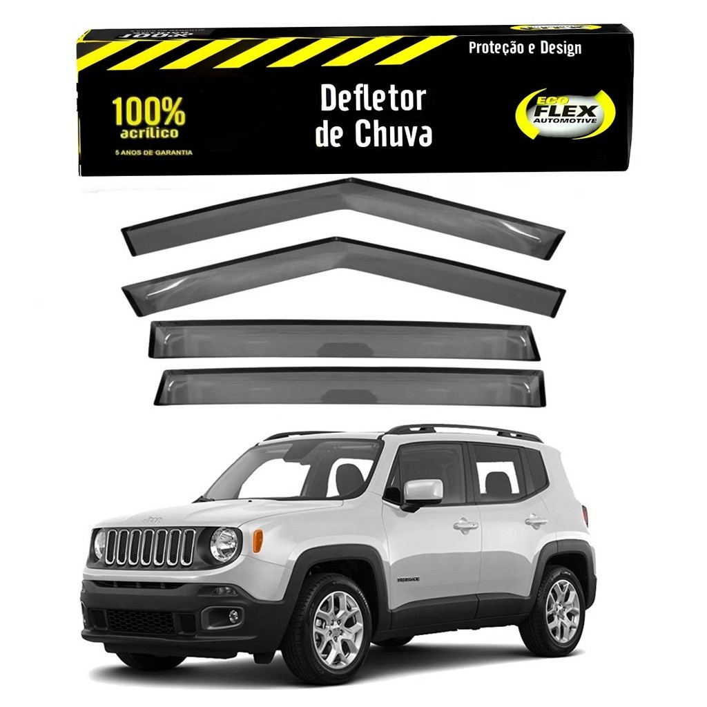 JOGO CALHA DEFLETOR CHUVA JEEP RENEGADE 1.8 2.0 2015 A 2018 - Spare Parts and Accessories for Vehicles