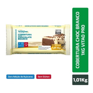 Cobertura Sabor Chocolate Branco Zero Açúcar Vitaopro 1,01Kg