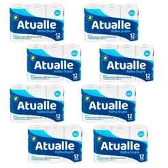 Kit 8 unidades - Papel Higiênico Atualle Max Folha Dupla 12 unidades