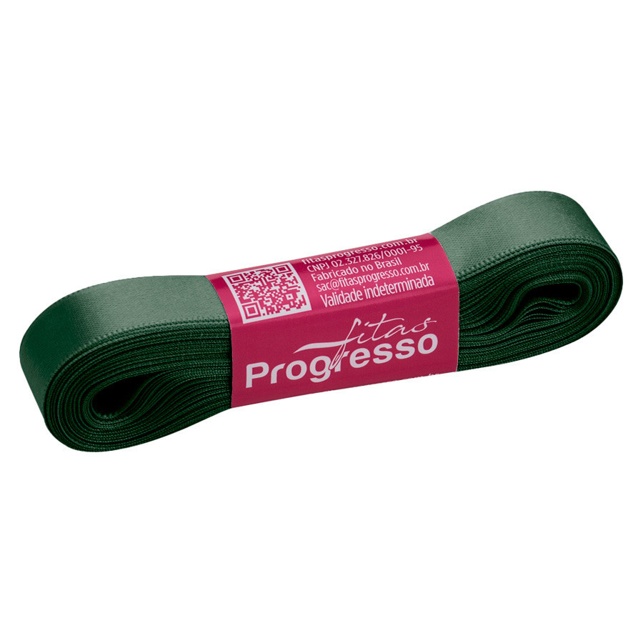 Fita de Cetim 15mm nº3 - 10m Cor 2059 Verde Oliva - 1 unidade - Fitas Progresso - Rizzo