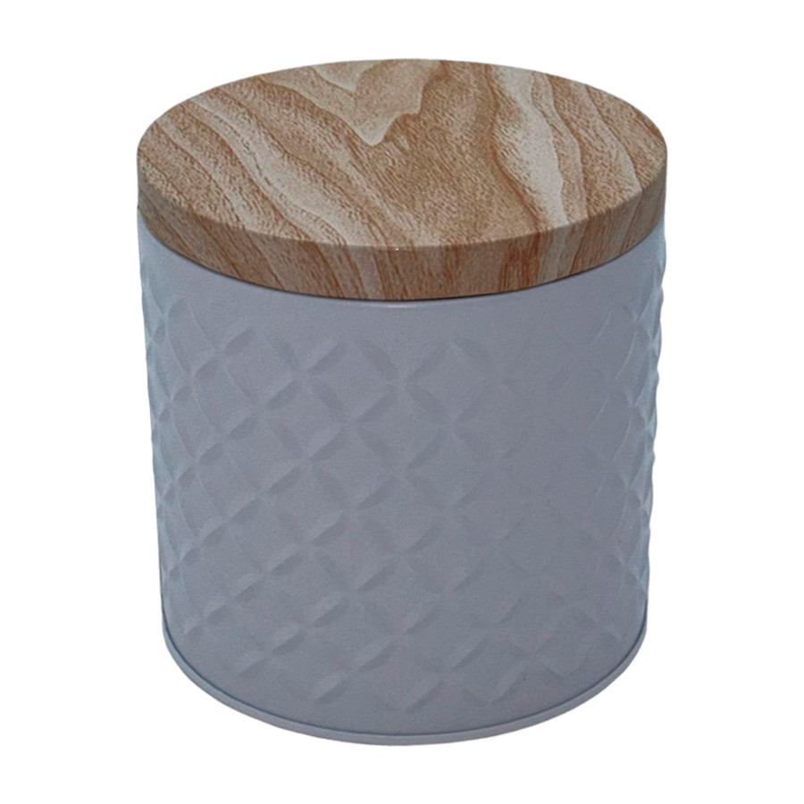 Lata Texturizada Branca - 9,8x10,3cm - 1 unidade - Rizzo em Oferta na Shopee