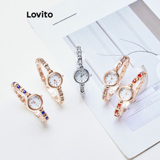 Lovito Elegante Relógio de Quartzo com Cadeia em Forma de Coração e Strass, Moda Luxo Leve para Mulheres LFA78162 em Oferta na Shopee