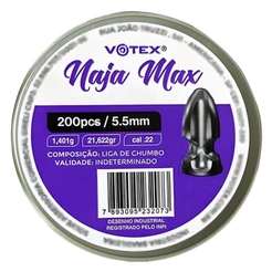 Chumbinho Naja Max 5.5mm 200pcs/pot - Votex