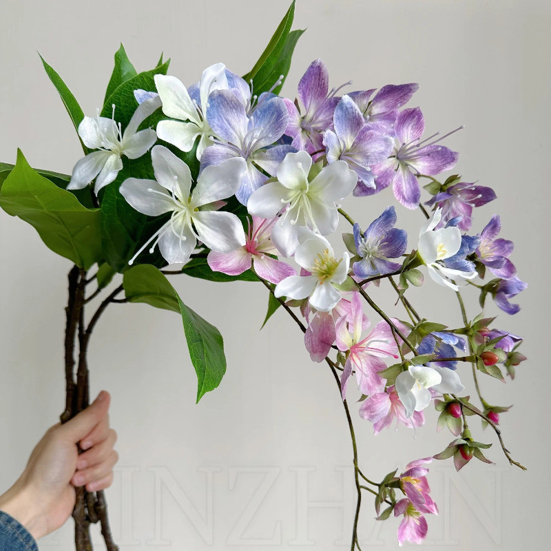 Flor De Jasmim Simulada-Para A Vida Diária , Festas De Casamento , Cafeterias-Decorativas Penduradas Flores Artificiais-Sem Manutenção , Lifelike , Versátil-Decoração De Mesa Diy Balcony