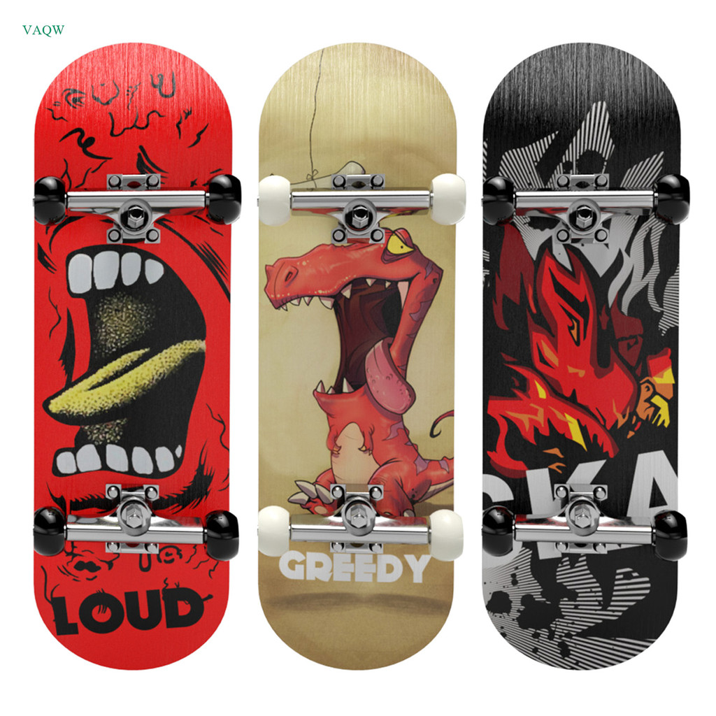 VAQW 1 Pc Skate De Dedo Com Rolamentos De Grau Profissional De Cinco Camadas Maple Fingertip Brinquedo De Descompressão