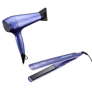 Kit Secador e Prancha de Cabelo Elgin Glossy Color Tourmaline Íon em Oferta na Shopee