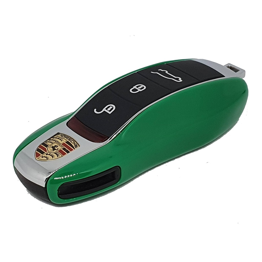 Capa Chave Lateral Verde Porsche Cayenne, Panamera, 911, Gts, Cayman, Boxster, Macan