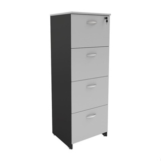 Armário Arquivo New City 4 Gav Pasta Suspensa com Chave Preto & Cinza em Oferta na Shopee
