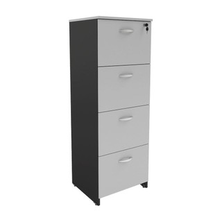 Armário Arquivo New City 4 Gav Pasta Suspensa com Chave Preto & Cinza em Oferta na Shopee