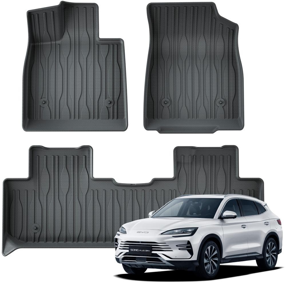 Tapete automotivo bandeja de borracha para BYD Song Plus Conjunto com 3 peças Ekap em Oferta na Shopee