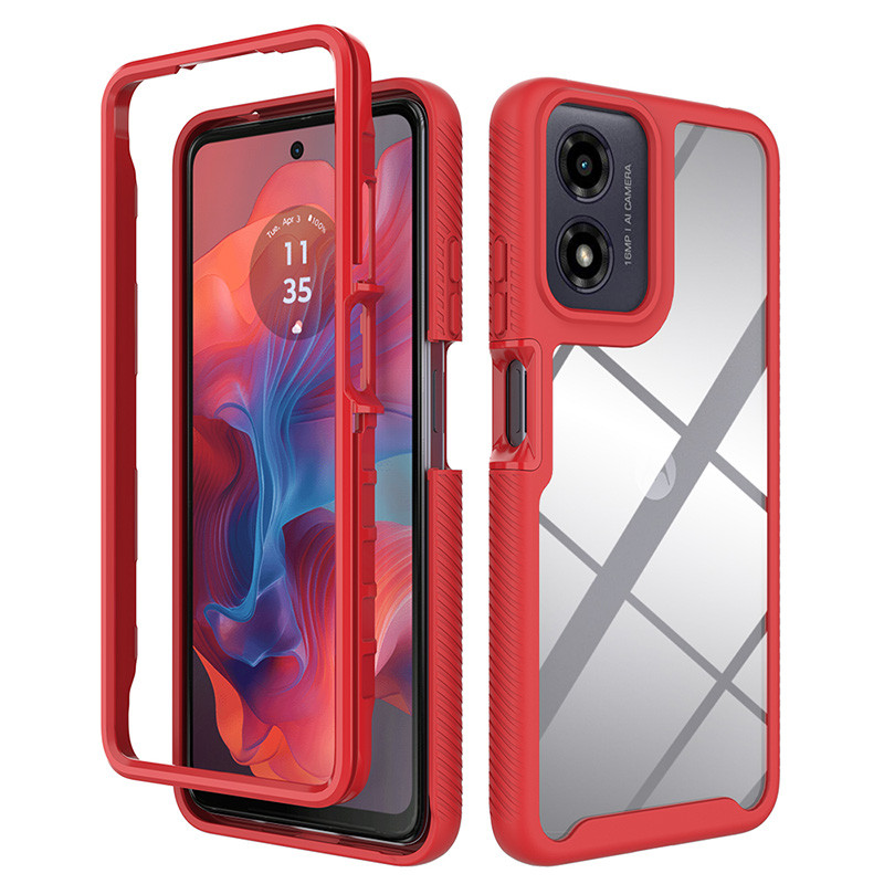Para Motorola Moto G24 G04 G04s Corpo Inteiro Híbrido Resistente Dupla Camada Transparente À Prova De Choque Capa Protet em Oferta na Shopee