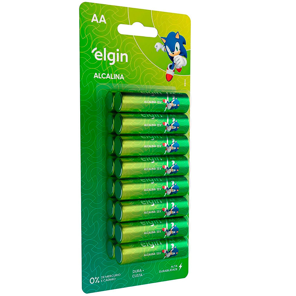 Pilha Elgin Alcalina AA Comum Com 16 unidades