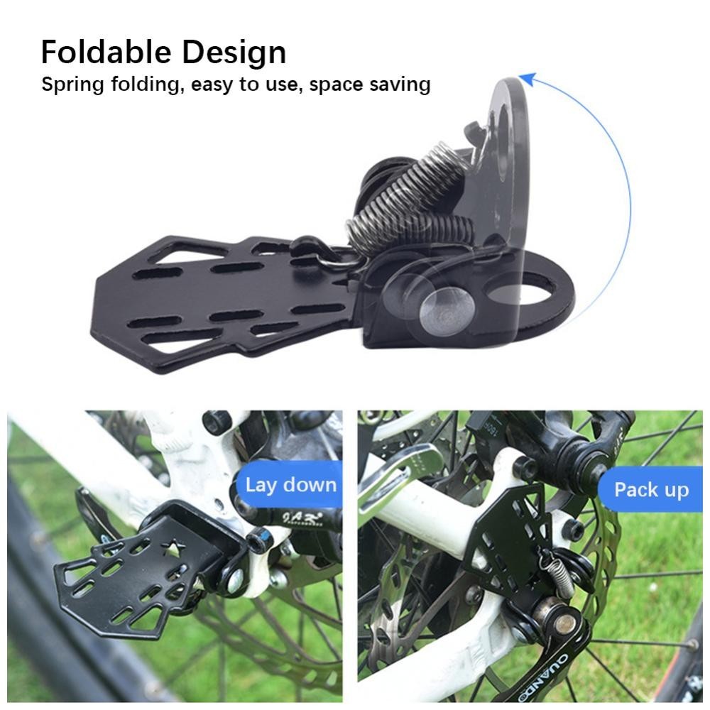 Carro HOME 1 Par De Bicicletas Pedaleira Traseira Dobrável De Aço Manganês Apoio Para Os Pés Roda Manned Bicycle Foot Cycling Accessories A5I5