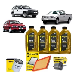 Kit Troca De Oleo E Filtros VW Gol Saveiro Parati 1.0 G3 G4 8V 15w40 Semisintetico revisão original