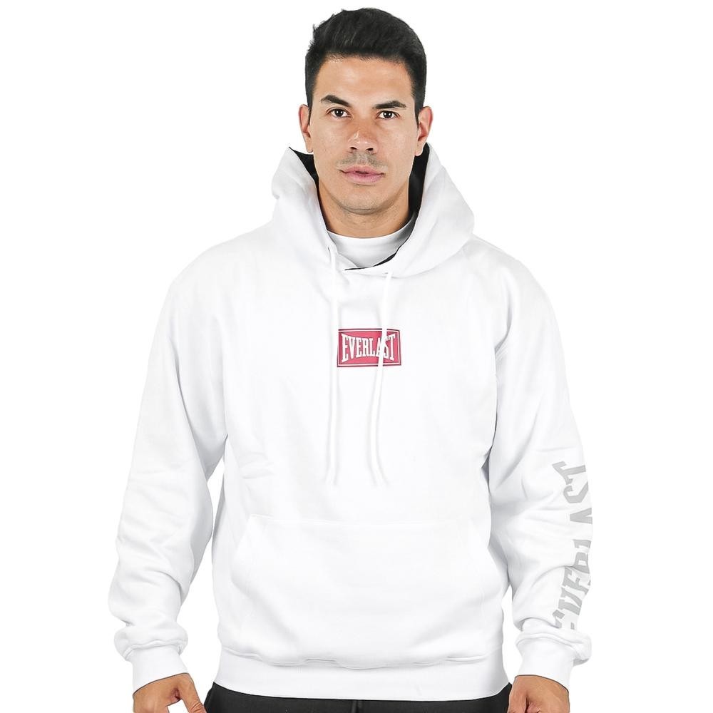 Moletom Everlast Box Logo Masc Branco / Vermelho - Women Clothes