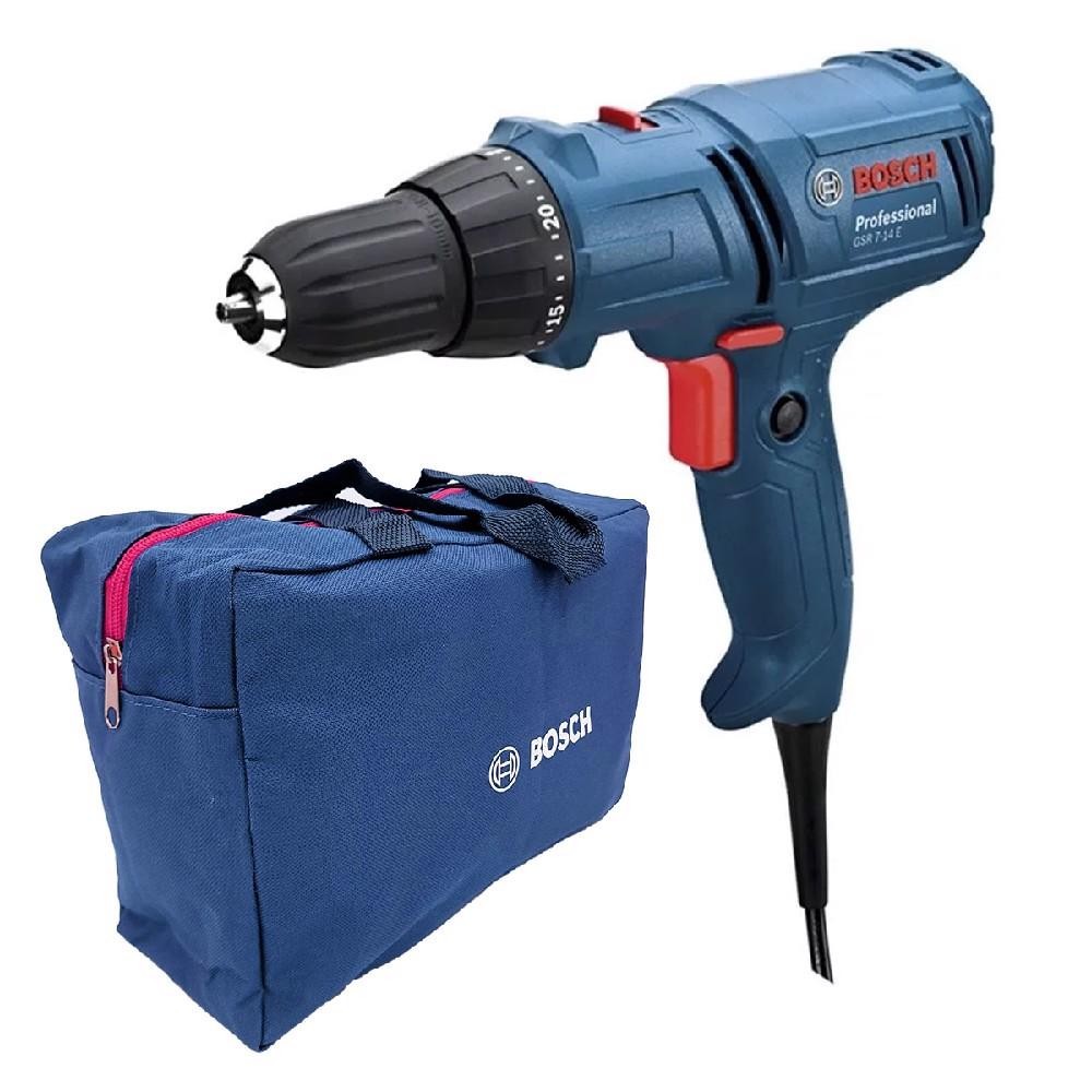 Parafusadeira e Furadeira Bosch GSR 7-14 E 400W 127V e Bolsa em Oferta na Shopee