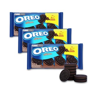 Biscoito Oreo Recheado Chocolate Kit 3 packs de 144g em Oferta na Shopee