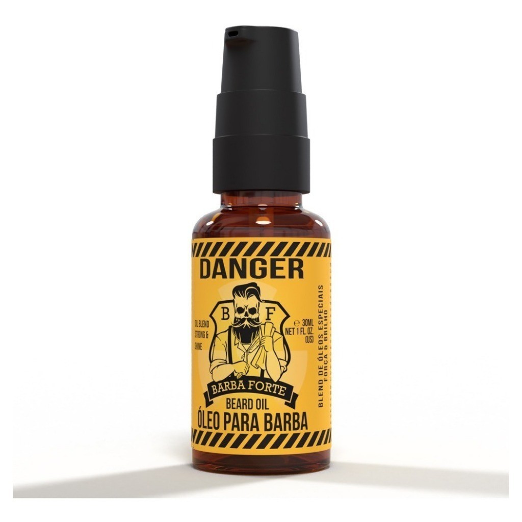 Oleo Danger Barba Forte 30ml Barba de Responsa Maciez e Brilho