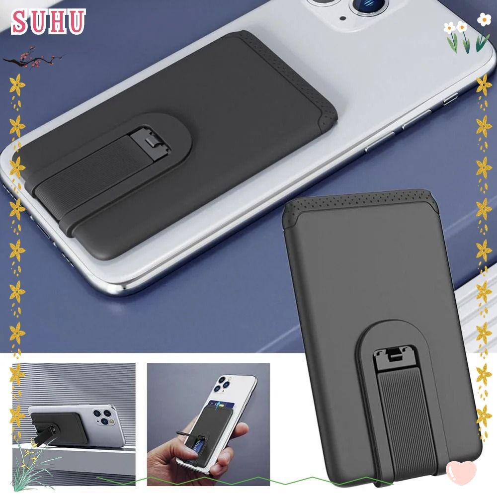 SUHU Saco De Cartão , Porta-Carteira Autocolante Celular , Slot Silicone Pocket Bag Phone Kickstand for /
