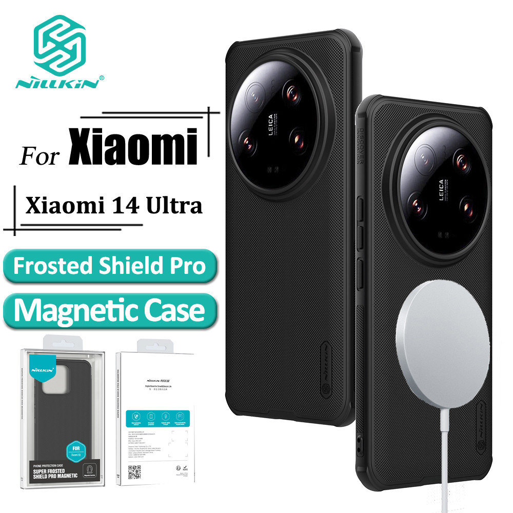 Capa Nillkin Magnetic Shield Pro Para Xiaomi 14 Ultra Phone Case Anti-Impressão Digital Traseira À Prova De Choque em Oferta na Shopee