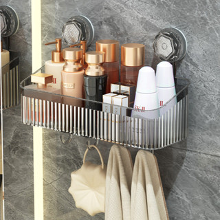 Sem perfuração de prateleira de banheiro de acrílico transparente em Oferta na Shopee