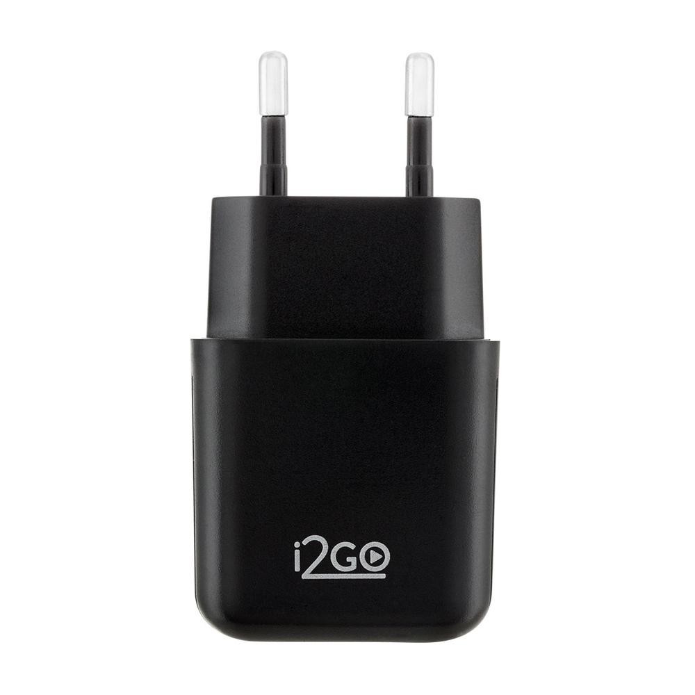 Detalhes do Kit Carregador De Parede + Cabo USB-C i2GO 1,2m 2,4a Preto
