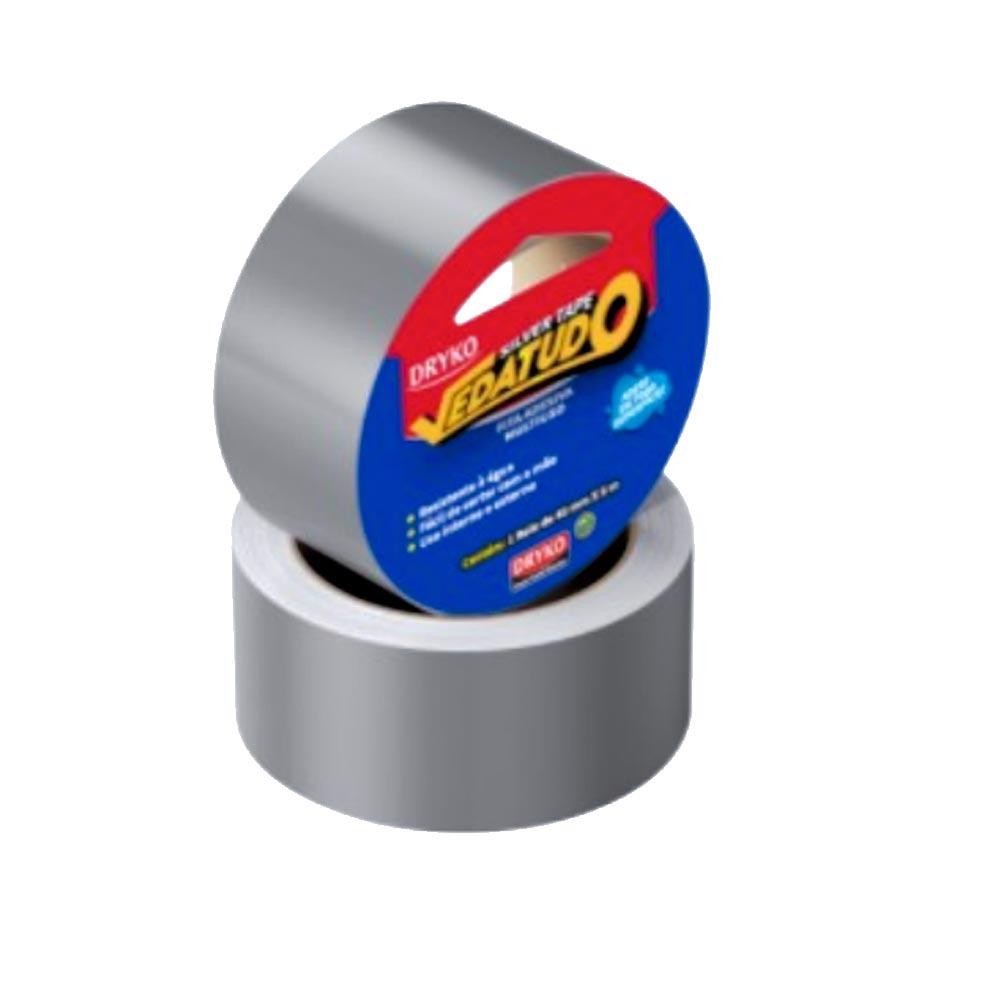 Fita Silver Tape 44 x 25m Prata Vedatudo DRYKO em Oferta na Shopee