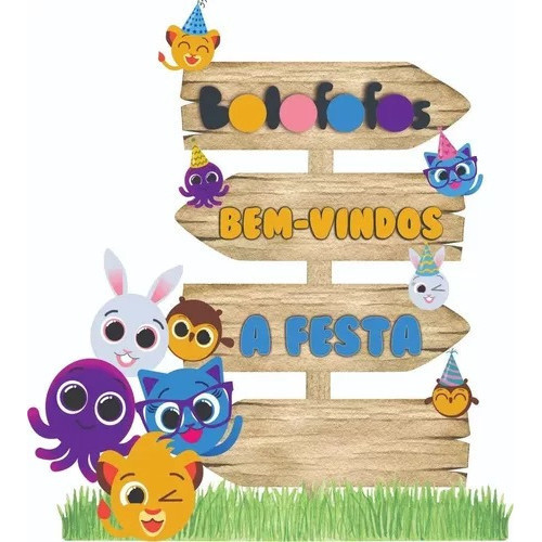1 Display Placa Bolofofo Personalizada 70cm