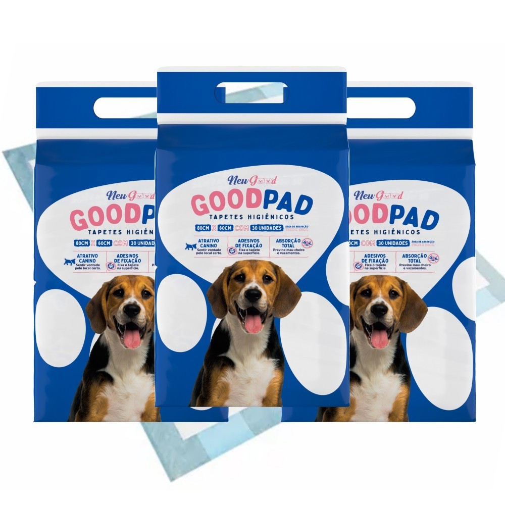 Tapete Higiênico para Cães Good Pad 80x60cm Kit c/ 90un Petlike em Oferta na Shopee