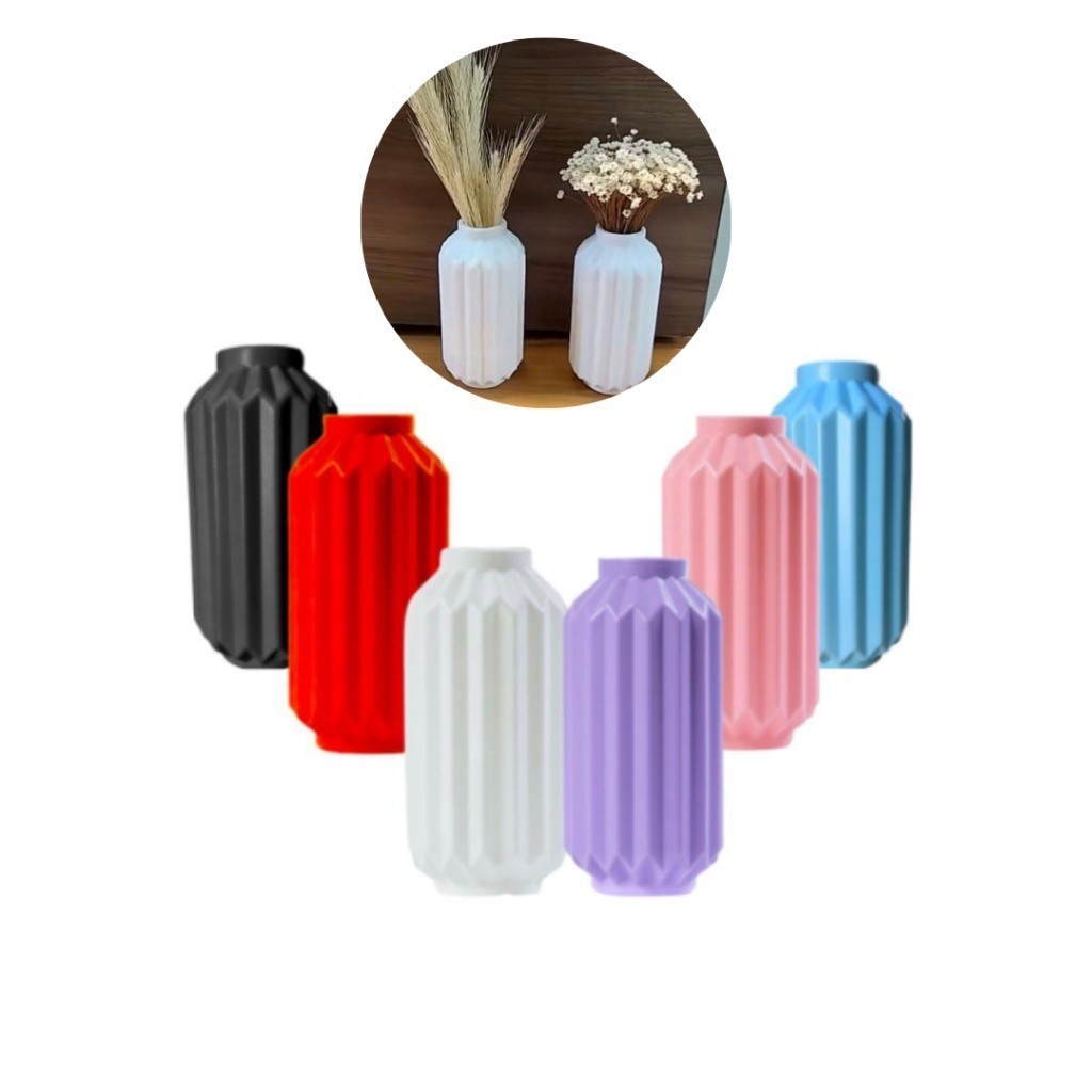 10 Vaso Elegance Decorativo 18cm ( Plástico ) Modelo Novo Luxo Festa Varias Cores