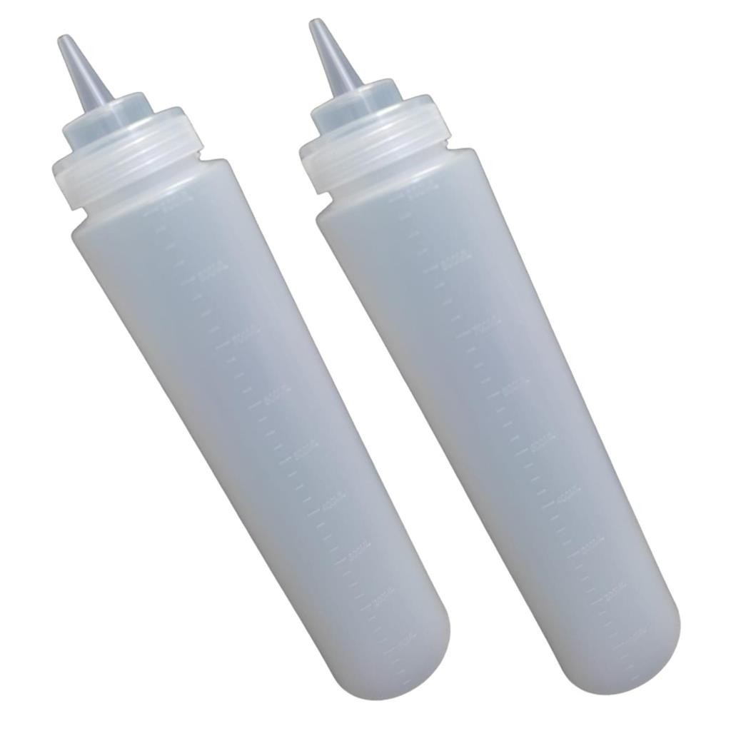 Kit 2 Bisnaga Graduada de 1 Litro Grande Para Molhos Ketchup - Bisnaga para Molho Profissional
