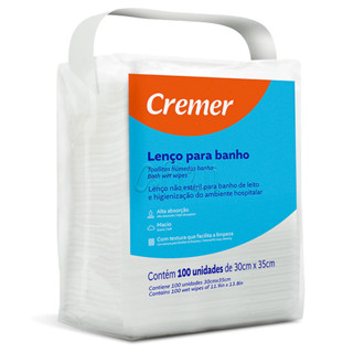 Lenço Para Banho Acamado Cremer 100 Un Higiene - 30x35cm em Oferta na Shopee