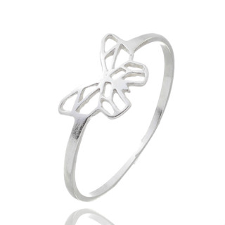 Anel Feminino Borboleta Origami Delicado Prata Legitima em Oferta na Shopee