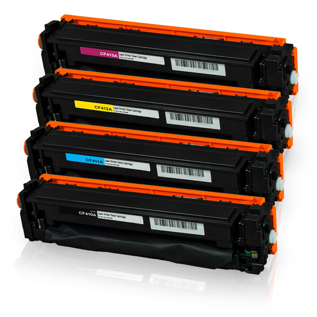 Kit Toner Colorido C/ Chip Compatível CF410 CF411 CF412 CF413 M452DW M452DN M477FDW M477FNW M477FDN