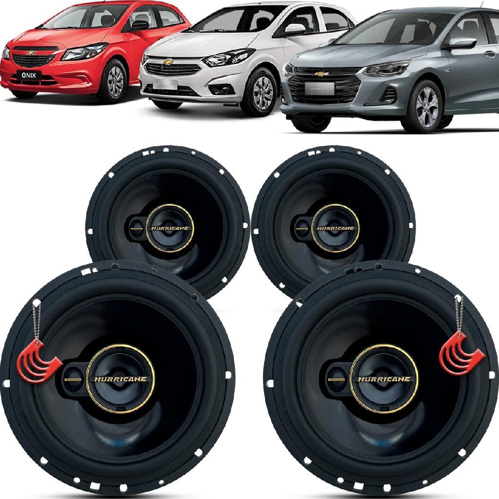Kit Alto Falantes Dianteiros e Traseiros Chevrolet Onix 2013 até 2021 - Hurricane Aurum 480w em Oferta na Shopee