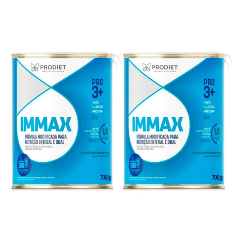 Kit 2 Un Immax 700g Pro 3+ Prodiet Dieta Enteral Sem Sabor
