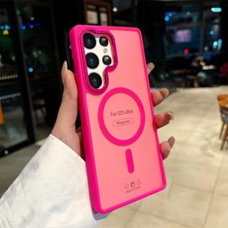 Capa Dura Transparente Fosca Samsung S25 S24 S23 FE Plus Ultra Magnética Lente De Metal Protege Escudo em Oferta na Shopee