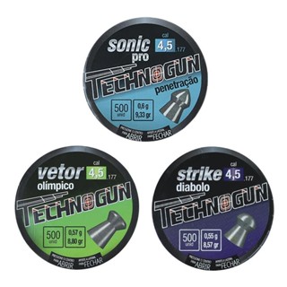 Chumbinho 4.5 Kit 03 Latas De Technogun Sonic, Vetor, Strike em Oferta na Shopee