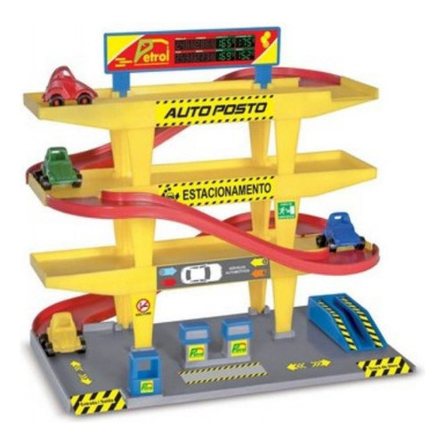 Brinquedo Auto Posto Gasolina Carro 3 Andares Nig Brinquedos