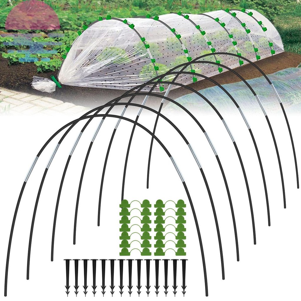 Aros De Estufa Crescer Túnel Jardim Kit Com Picos E Clipes Destacável Fibra De Vidro Quadro SHOPSKC8182