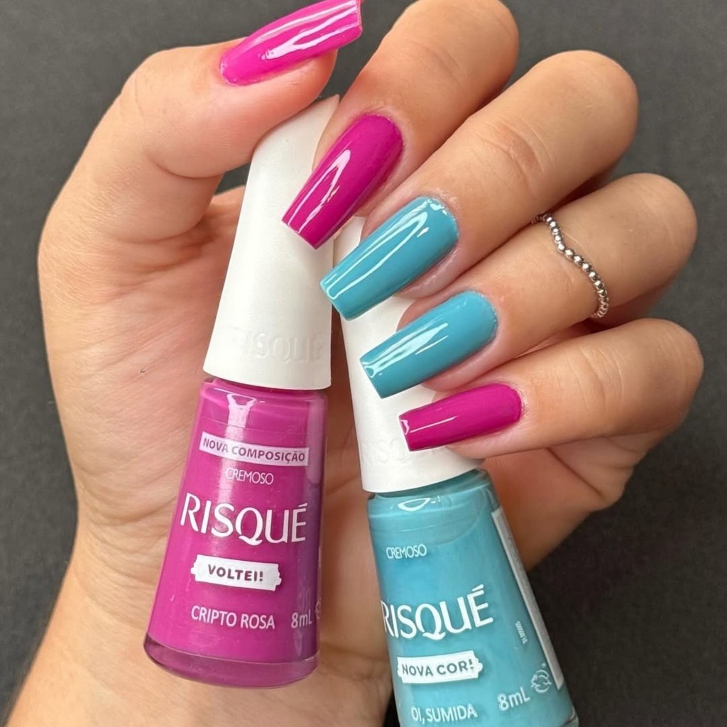 Kit Esmalte Risqué Coleção Nova Cor e Voltei Cremoso
