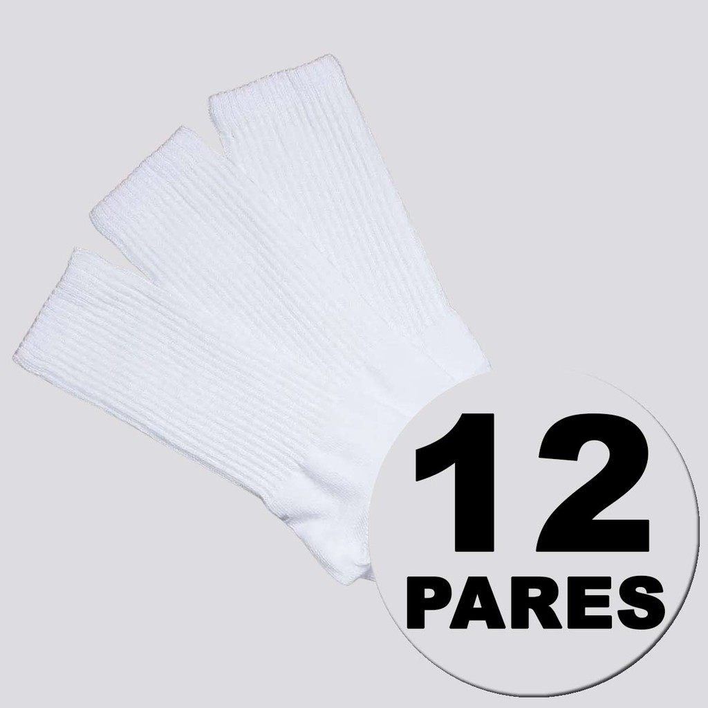 Kit Meia Lupo Sport Walk Cano Longo 12 Pares Branca